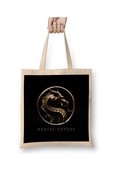 Baskı Dükkanı Υφασμάτινη τσάντα Mortal Kombat με μακριά λαβή