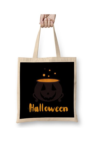 Baskı Dükkanı Cadouri de Halloween 2021 Geantă Pânză Mâner Lung