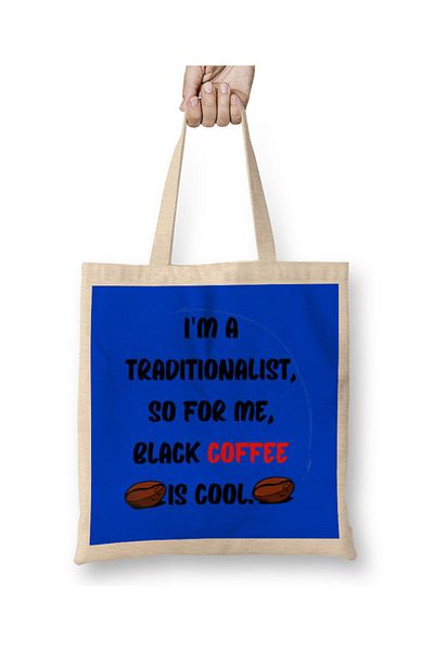Baskı Dükkanı CAT Funny Coffee Drinks Aart lover Gift Qquote - Vvintage ρετρό υφασμάτινη τσάντα σε στυλ ουράνιου τόξου με μακριά λαβή