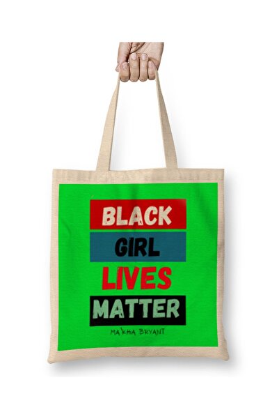 Baskı Dükkanı Crne devojke su žive i važne Ma’Khia Bryant Tkanina Torba Duga ...