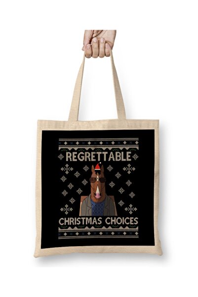 Baskı Dükkanı BoJack Horseman Žalostne Božićne Izbori Tkanina Torba Duga Sa r...
