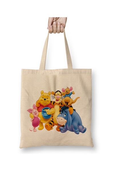 Baskı Dükkanı Winnie The Pooh Eeyore 01 υφασμάτινη τσάντα με μακριά λαβή