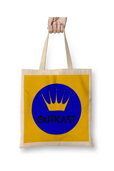 Baskı Dükkanı Υφασμάτινη τσάντα με λογότυπο OutKast με μακριά λαβή