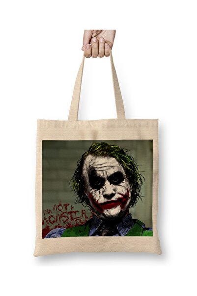 Baskı Dükkanı حقيبة جوكر 07 قماشية بيد طويلة