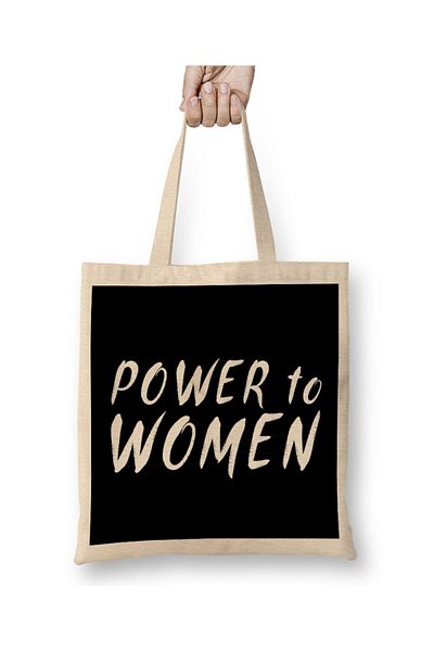 Baskı Dükkanı Power To Women υφασμάτινη τσάντα με μακριά λαβή