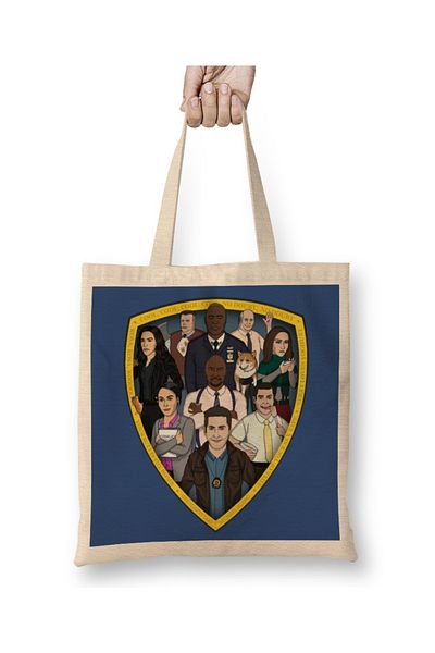 Baskı Dükkanı Brooklyn Nine Nine Art The Cast υφασμάτινη τσάντα με μακριά λαβή