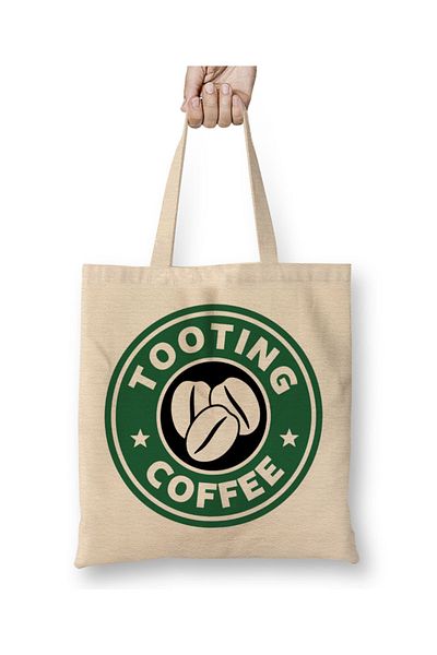 Baskı Dükkanı Tooting Coffee Starbucks υφασμάτινη τσάντα με μακριά λαβή