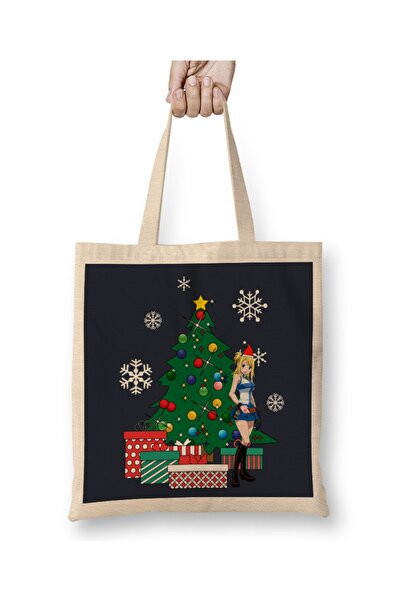 Baskı Dükkanı Lusi Heartfilia oko božićnog drvca, tkanina iz serije Fairy Tai...