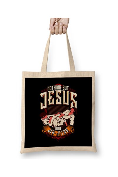 Baskı Dükkanı Slatka ništa osim Isusa i Jiu Jitsu BJJ Jiu-Jitsu odeća Torba d...