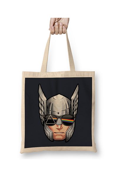 Baskı Dükkanı Dark Side Of Thor Ragnarok υφασμάτινη τσάντα με μακριά λαβή