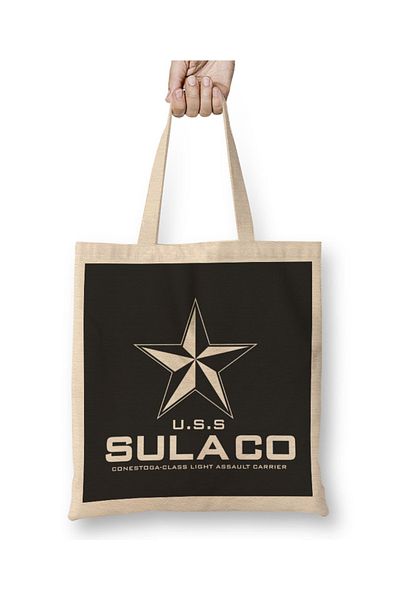 Baskı Dükkanı Υφασμάτινη τσάντα USS Star Sulaco Aliens με μακριά λαβή