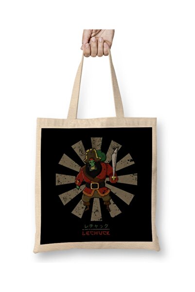 Baskı Dükkanı LeChuck Retro japanska Monkey Island tkanina Torba duga Sa ručkom