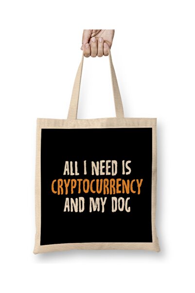 Baskı Dükkanı Sve što mi treba je kriptovaluta i moja kripto majica sa psom T...