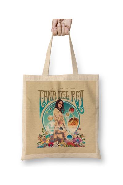 Baskı Dükkanı Lana Del Rey Beauty Woman Tote Bag Long Handle