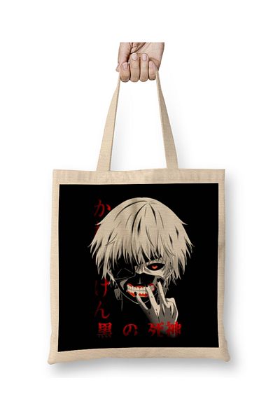 Baskı Dükkanı Kaneki Ken 02 υφασμάτινη τσάντα μακριά λαβή