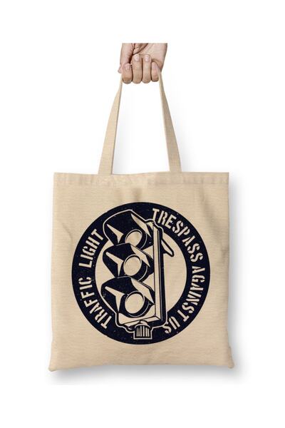 Baskı Dükkanı Tkanina za semafor Torba duga Sa ručkom