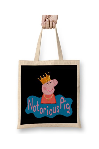 Baskı Dükkanı Zloglasna Peppa Pig tkanina Torba duga Sa ručkom
