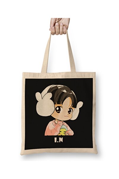 Baskı Dükkanı Stray Kids Hyunjin Chibi tkanina Torba duga Sa ručkom