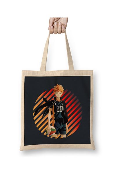 Baskı Dükkanı Υφασμάτινη τσάντα Shoyo Hinata Haikyu με μακριά λαβή