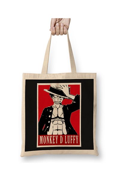 Baskı Dükkanı Υφασμάτινη τσάντα Luffy One Piece 05 Long Handle