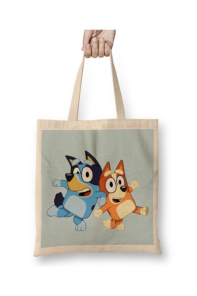 Baskı Dükkanı Modelul de dans este Hilarious Bluey Tote Bag cu mâner lung