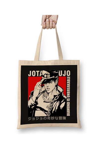 Baskı Dükkanı Jotaro Kujo 039 υφασμάτινη τσάντα μακριά λαβή