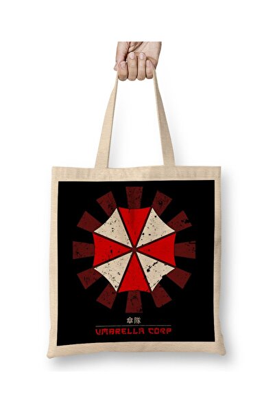 Baskı Dükkanı Umbrella Corp retro japanska Resident Evil tkanina Torba duga S...