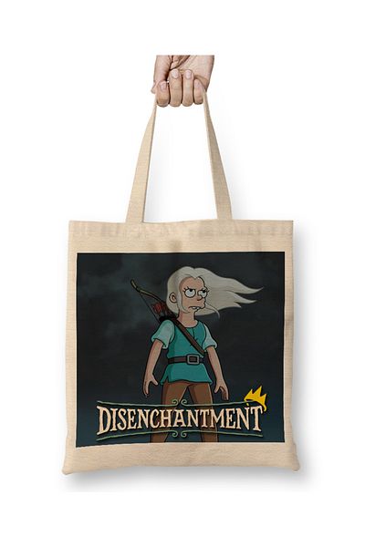 Baskı Dükkanı Disenchantment 03 υφασμάτινη τσάντα με μακριά λαβή
