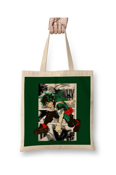 Baskı Dükkanı Υφασμάτινη τσάντα Deku My Hero Academia με μακριά λαβή