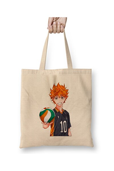 Baskı Dükkanı Shoyo Hinata Haikyuu tkanina Torba duga Sa ručkom