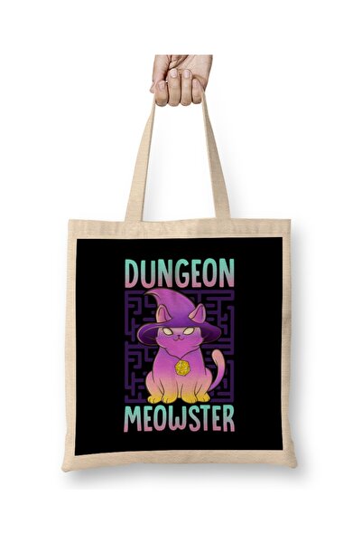 Baskı Dükkanı Dungeon Meowster platno za stolne igrače Torba dugačko Sa ručkom