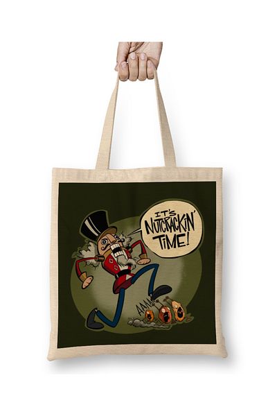 Baskı Dükkanı Παξιμάδι Nutcrackin' Time υφασμάτινη τσάντα με μακριά λαβή