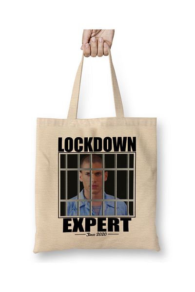 Baskı Dükkanı Geantă din pânză Michael Scofield Lockdown Expert Prison Break cu mâner lung