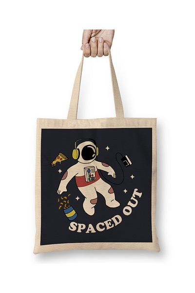 Baskı Dükkanı Υφασμάτινη τσάντα Spaceman Spaced Out με μακριά λαβή