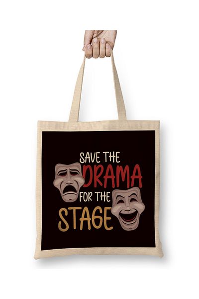 Baskı Dükkanı Salvați Drama pentru teatru de scenă Actor de dramă Actriță Geantă din pânză Mâner lung
