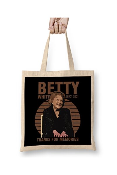 Baskı Dükkanı Betty White Hvala na uspomenama Tkanina Torba Duga Sa ručkom