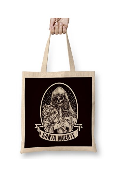 Baskı Dükkanı Santa Muerte meksička mrtva šećerna lobanja ženska božanstva sa...