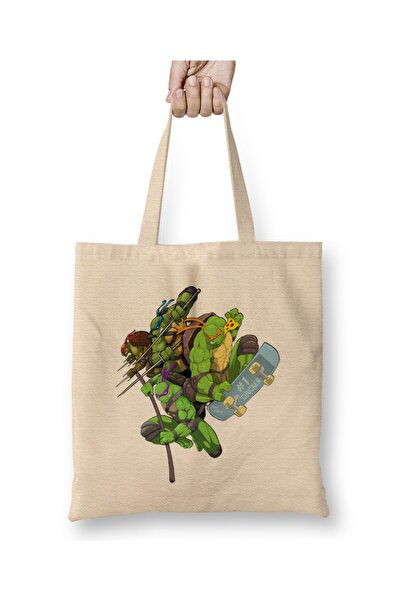 Baskı Dükkanı Ninja kornjače Ninja Turtle Power 01 Tkanina Torba Duga Sa ručkom