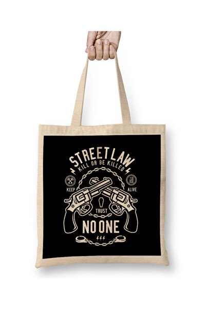 Baskı Dükkanı Ulična pravna tkanina Torba duga Sa ručkom