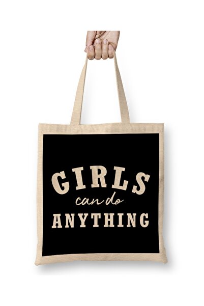 Baskı Dükkanı Devojke mogu sve Tkanina Torba Duga Sa ručkom