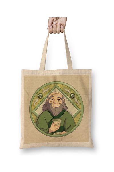 Baskı Dükkanı Avatar The Last Airbender Iroh υφασμάτινη τσάντα με μακριά λαβή