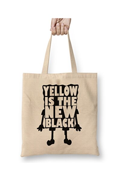 Baskı Dükkanı Žuta je nova crna torba Torba duga Sa ručkom