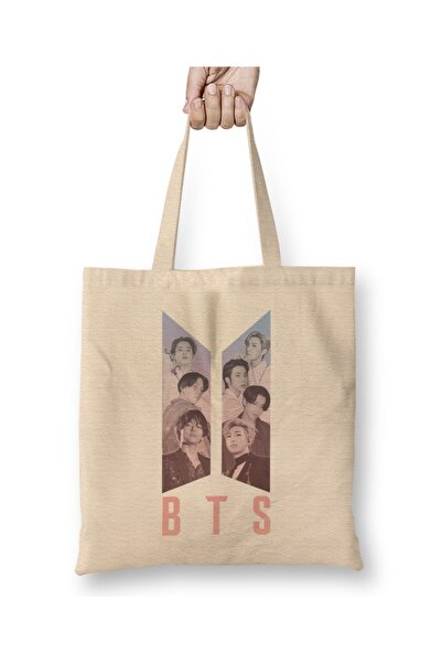 Baskı Dükkanı Bts logo 01 tkanina Torba duga Sa ručkom