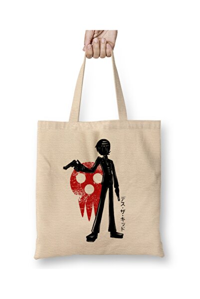 Baskı Dükkanı Kozmička bela smrtna dječja tkanina Torba duga Sa ručkom