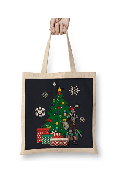 Baskı Dükkanı Ubica goblina oko božićnog drvca, tkanina Torba duga Sa ručkom