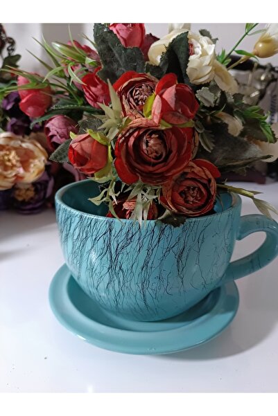 TİRENKDİZAYN Büyük Fincan Saksı