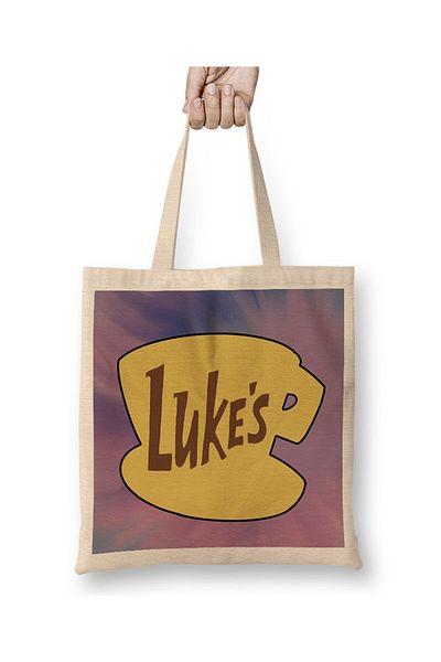 Baskı Dükkanı Υφασμάτινη τσάντα Lukes με μακριά λαβή