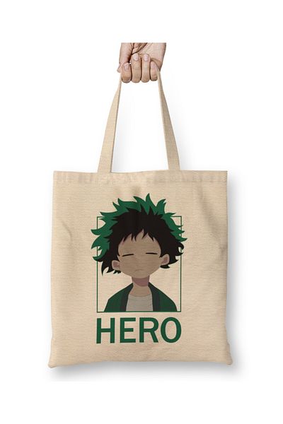 Baskı Dükkanı Υφασμάτινη τσάντα My Hero Academia Deku Hero με μακριά λαβή