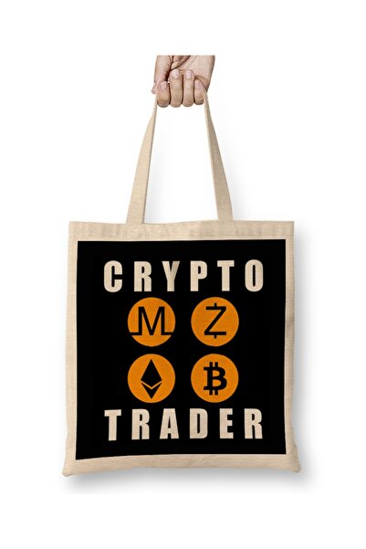 Baskı Dükkanı Blokčejn Kripto Trgovac Bitcoin Smiješna Majica Torba Duga Sa r...