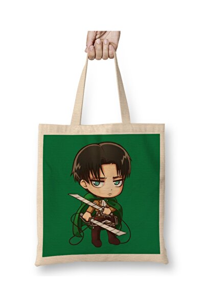 Baskı Dükkanı Levi Attack On Titan Cloth Torba Long Sa ručkom